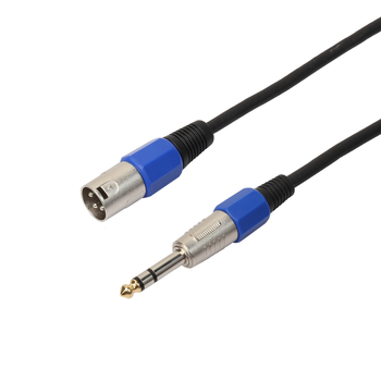 Crni audio adapter kabel za mikser i mikrofon, duljine 0,3 m, zlatni kontakti, stereo, 6,35 mm priključak Canon