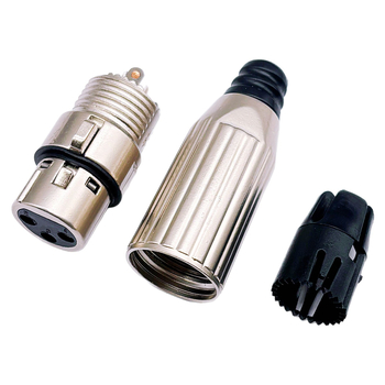 XLR mikrofónový konektor, plne kovový, 3-jadrový, JT, ROHS certifikovaný