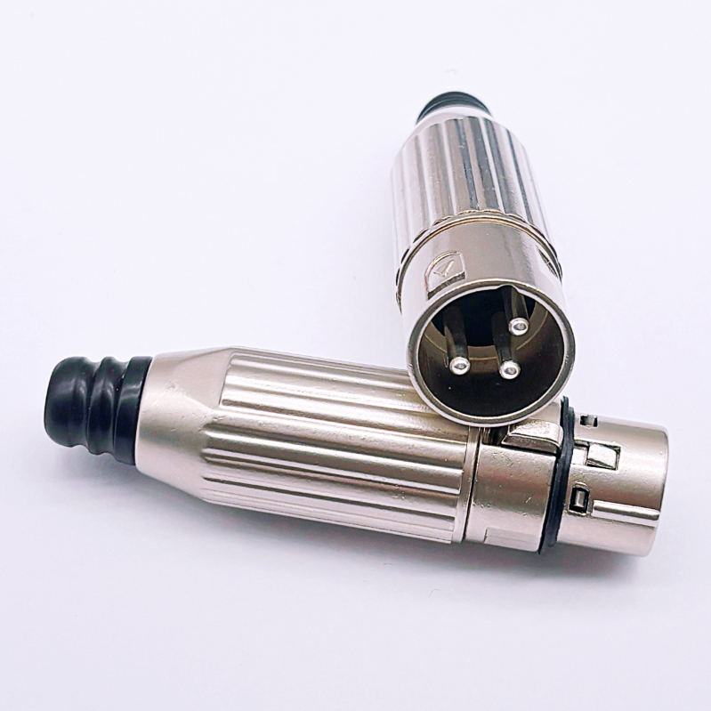 XLR mikrofónový konektor, plne kovový, 3-jadrový, JT, ROHS certifikovaný