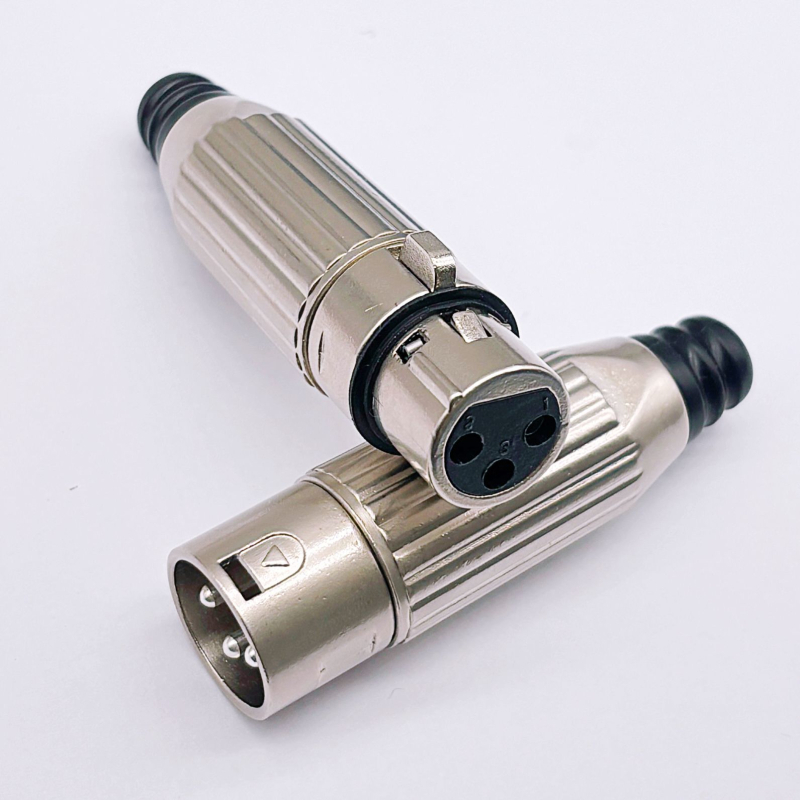 XLR mikrofónový konektor, plne kovový, 3-jadrový, JT, ROHS certifikovaný
