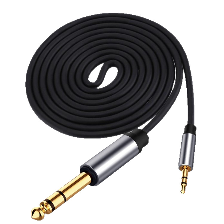 Audio kabel 3,5 mm na 6,5 mm, muški‑muški, zlatno bakreno jezgro, bakreni vodič, težina 0,2