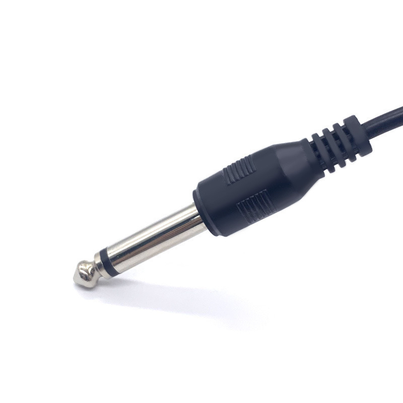 Gitarski kabel 6,35 mm na RCA, zlatno prevučena lotos glava, za glazbene instrumente i miksete, audio kabel, napajanje za tetovažno pero, duljina 2 m
