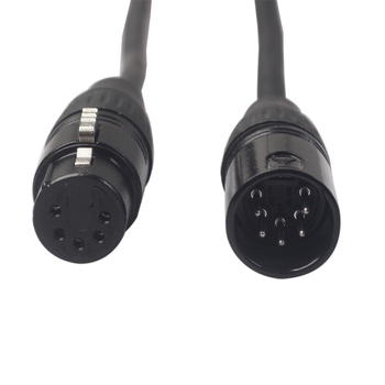 REXLIS cablu audio XLR, 5 conductori, ecranare dublă, mufe din aliaj de zinc cu placare argintie, de la masculin la feminin, înveliș PVC