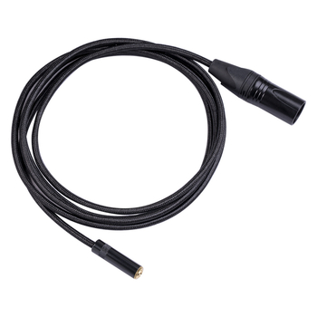 Bakreni, dvostruko oklopljen, pleteni kabel 3,5 mm ženski na 3-pins XLR muški balansirani audio adapter.
