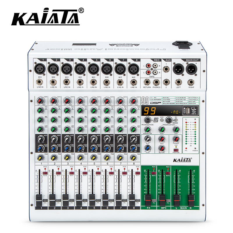Mixer DSP cu 8 canale pentru home studio și karaoke