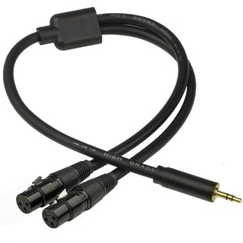 TRS audio kabel za dvostruki XLR, 3,5 mm na 2× XLR-F, oblikovan, niklano bakreno jezgro, OFC vodovi, 125 g