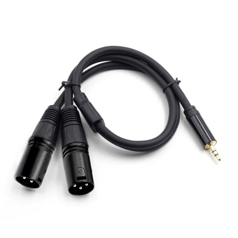 TRS audio kabel za dvostruki XLR, 3,5 mm na 2× XLR-F, oblikovan, niklano bakreno jezgro, OFC vodovi, 125 g