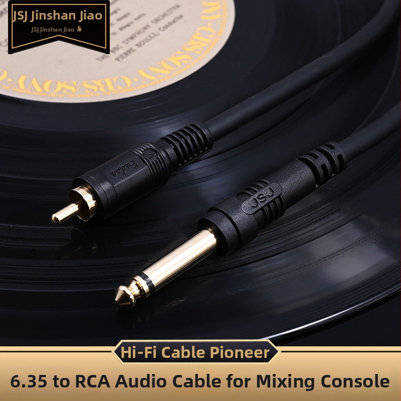 JSJ Jinshan Jiao audio kabel, 6,35 mm na banana konektor, 6,5 mm dvovodični na RCA, za povezivanje miksera i pojačala