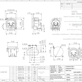 Držiak XLR a RJ45 konektorov pre osvetlenie scény a mikrofónové systémy – Jinjia, audio/video konektor