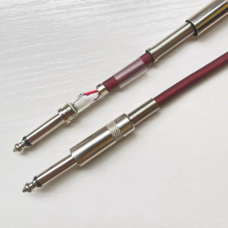 Mono audio kabel za mikrofon i gitaru, 6,35 mm muški–muški priključak, vodič s bakrenim premazom aluminija