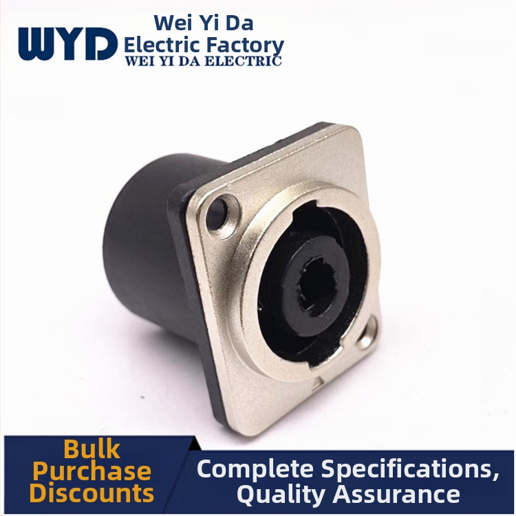 Weiyida kovová štvorjadrová zvuková zásuvka pre stage mixér – profesionálny audio/vizuálny konektor