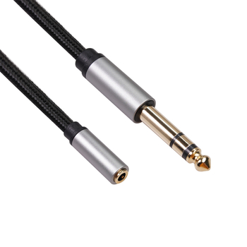 Cablu adaptor audio cu cupru torsadat, 6,35 mm la 3,5 mm, stereo, pentru chitară electrică și mixer, CE certificat, audio/video