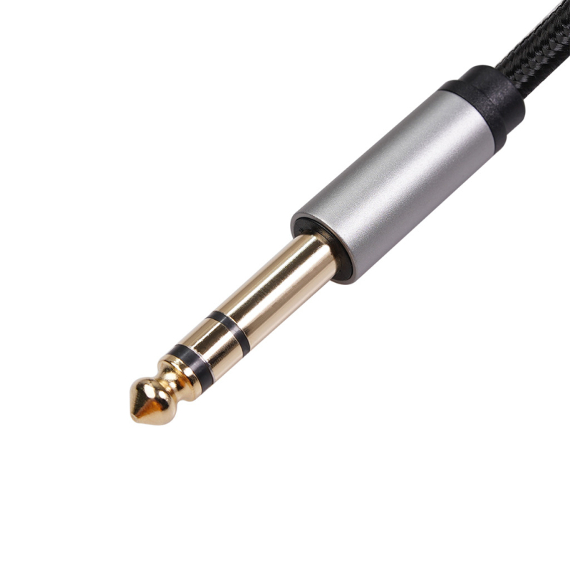 Cablu adaptor audio cu cupru torsadat, 6,35 mm la 3,5 mm, stereo, pentru chitară electrică și mixer, CE certificat, audio/video