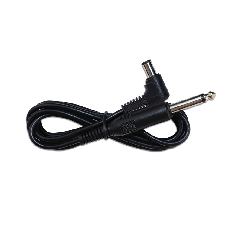 Cablu 6,35 mm mono către DC pentru chitară/microfon, 2 conductori, cupru pur, izolație PVC, 80°C