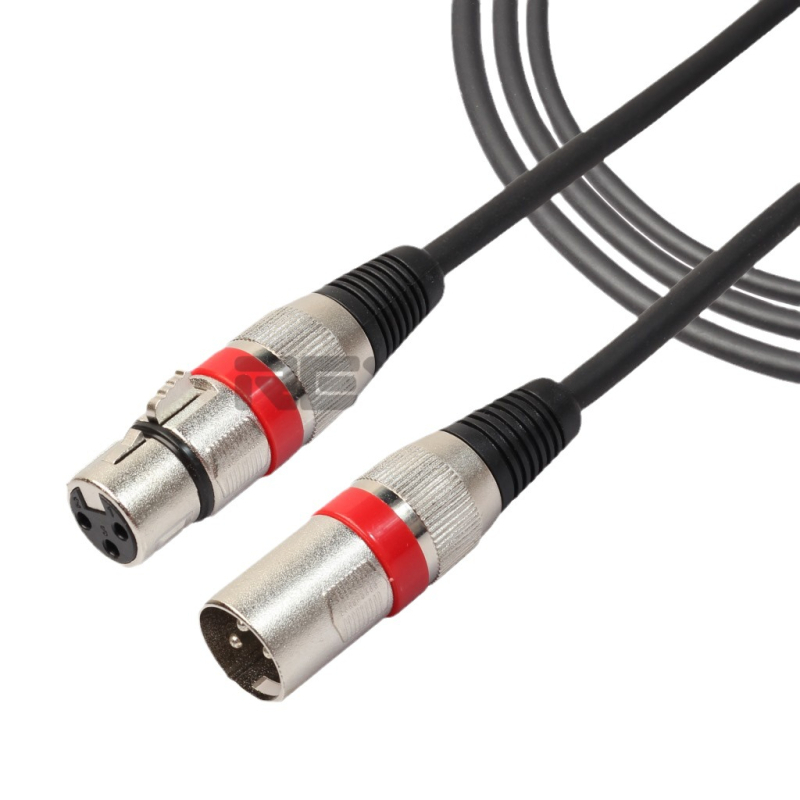 XLR hosszabbító kábel, férfi→ női csatlakozóval, mikrofon és audio/videó használatra — Neutral ROHS