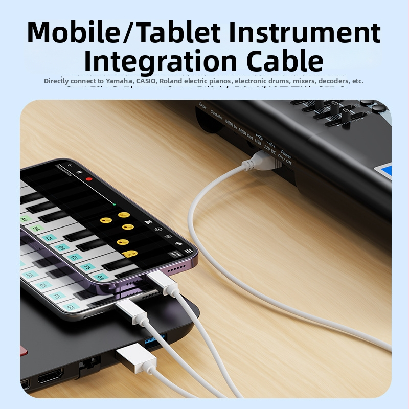 Apple MIDI zvukové rozhranie - OTG rozdeľovač Lightning a USB-C, 1:3, hliníková zliatina, USB 2.0, čip 3959