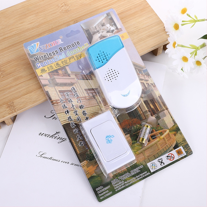 Diaľkové bezdrôtové zvonček dverí 822AC, V-ZORR, 110-220V sieťové napájanie, 16–32 melódií, vhodné pre dom a obchod