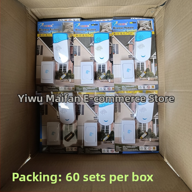 Diaľkové bezdrôtové zvonček dverí 822AC, V-ZORR, 110-220V sieťové napájanie, 16–32 melódií, vhodné pre dom a obchod