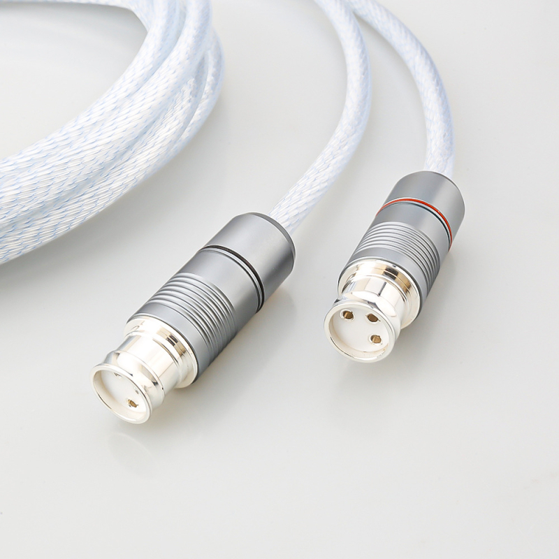 Cablu audio XLR balansat cu conductori placati cu argint pentru amplificator Hi-Fi, model A58