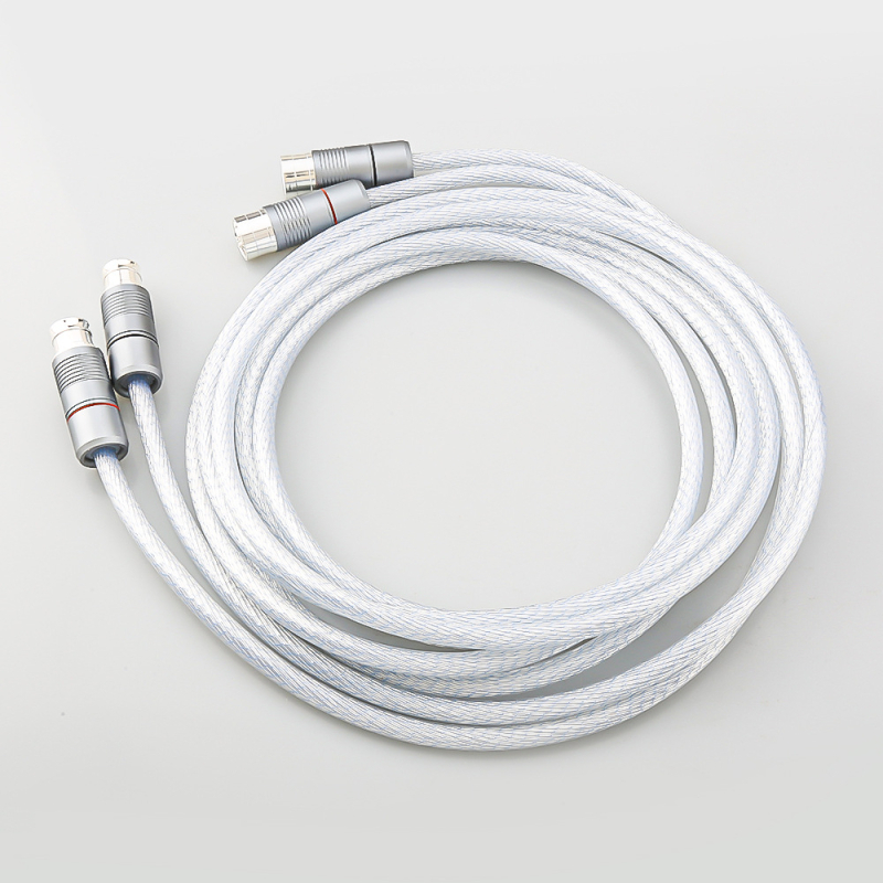 Cablu audio XLR balansat cu conductori placati cu argint pentru amplificator Hi-Fi, model A58