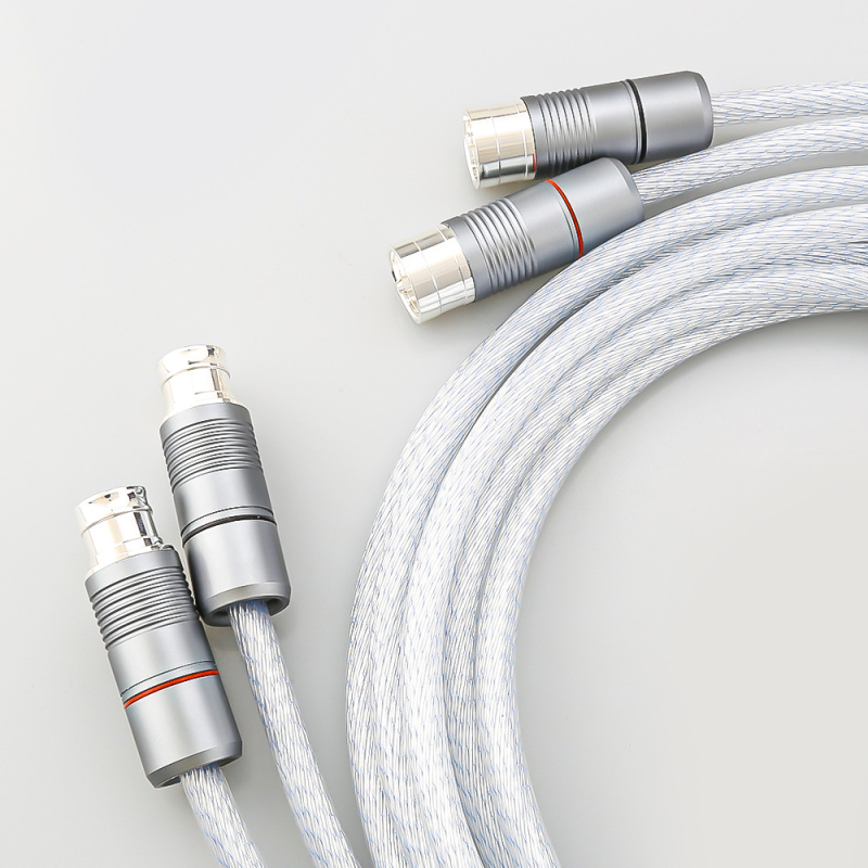 Cablu audio XLR balansat cu conductori placati cu argint pentru amplificator Hi-Fi, model A58