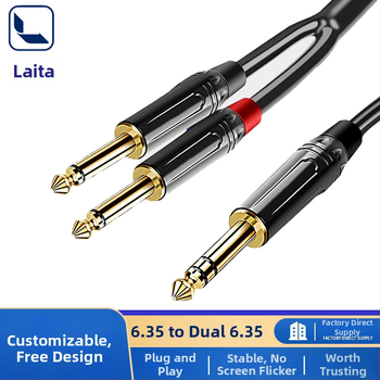 LAITA audio kabel 6,5 mm, iz 3 vodova u 2, Y-razdjelnik za mikser i zvučnik za klavir