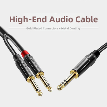 LAITA audio kabel 6,5 mm, iz 3 vodova u 2, Y-razdjelnik za mikser i zvučnik za klavir