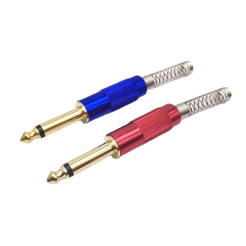 Mufa microfon, aurită, mono, doi conductori