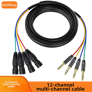 Kabel s četiri kanala TRS 6,5 mm na XLR za nastupe uživo i snimanje u studiju
