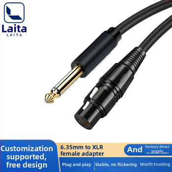 LAITA Izbalansirani audio kabel 6,35 mm na XLR, dvostruki vodič, za mikrofon i mikser