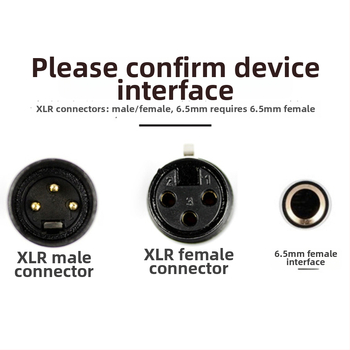 LAITA Izbalansirani audio kabel 6,35 mm na XLR, dvostruki vodič, za mikrofon i mikser