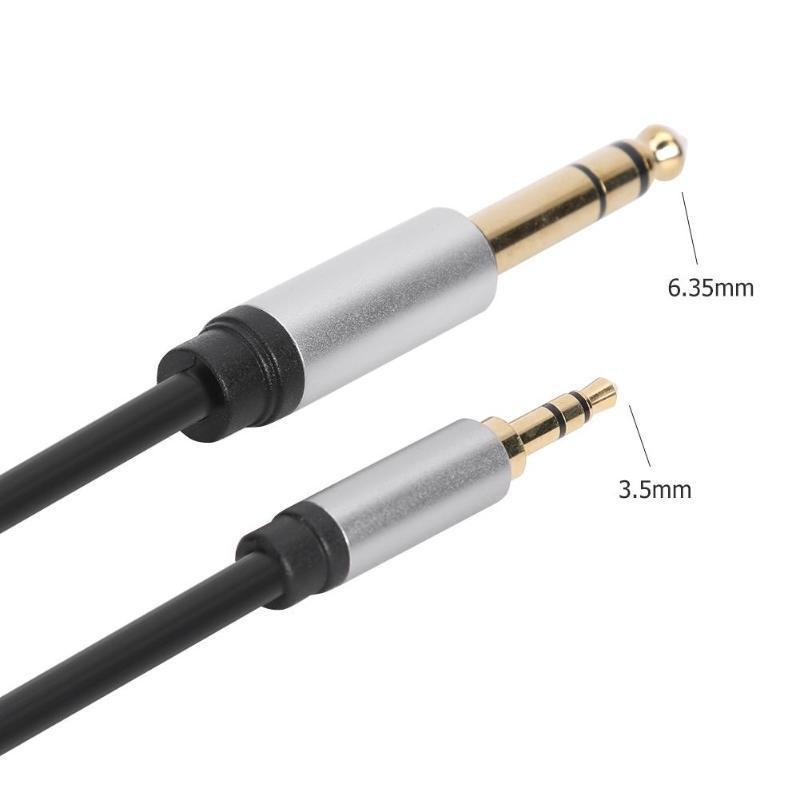 Audio kabel 3,5 mm do 6,5 mm muški za mikrofon, pojačalo i mikser, zlatni kontakti, jezgro od aluminijske zlitine