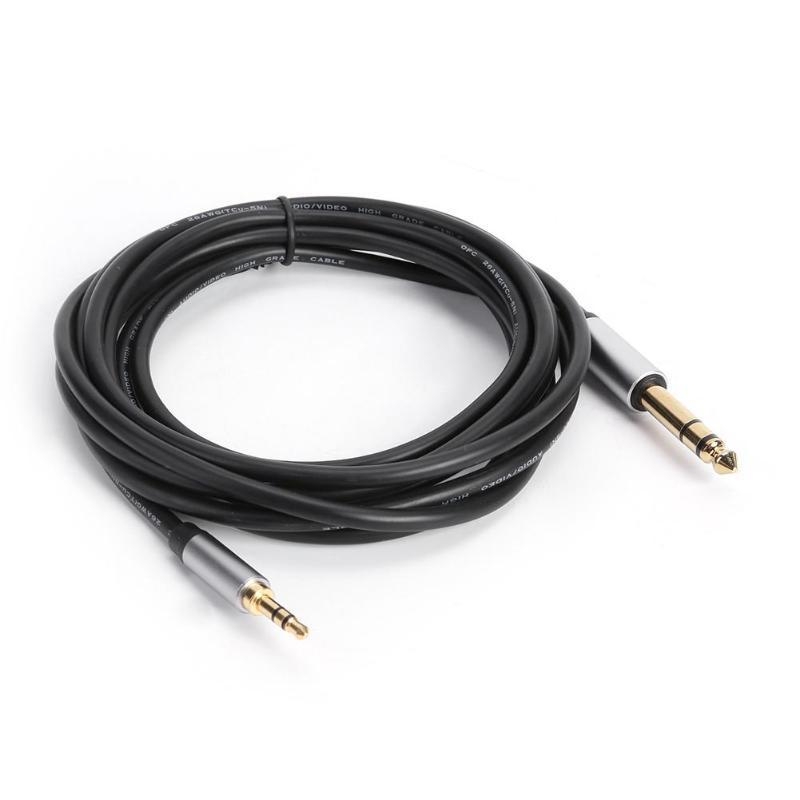 Audio kabel 3,5 mm do 6,5 mm muški za mikrofon, pojačalo i mikser, zlatni kontakti, jezgro od aluminijske zlitine