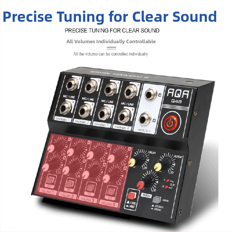 Voice Tone 8-kanálový digitálny mixér na javisko s reverbnými efektmi pre karaoke a živé vysielanie