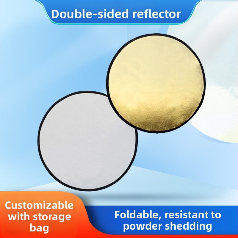 Skladací 2-v-1 reflektor pre fotografiu, polyesterový taft, 0,2 kg, vhodný pre vnútorné aj vonkajšie použitie