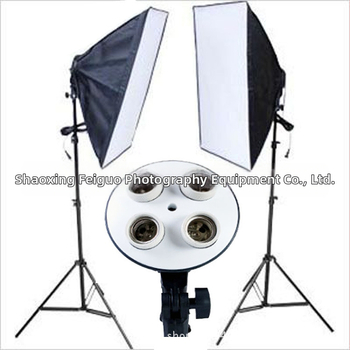 Card Shadow Softbox svetelná súprava so 4 lampami – dvojitý set pre štúdiové portréty