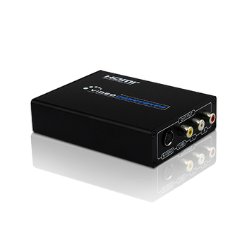 HDMI μετατροπέας: αναλογικό σήμα S-Video/AV σε HDMI, διπλή είσοδος, 1080p, ήχος 3,5 mm