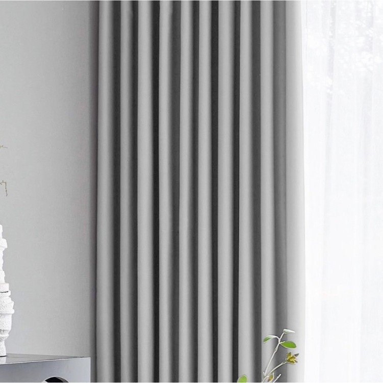 Cortine din Chenille Jacquard, blackout cu umbrire 71-90%, stil modern simplu, pentru living și dormitor