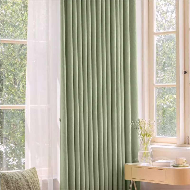 Cortine din Chenille Jacquard, blackout cu umbrire 71-90%, stil modern simplu, pentru living și dormitor