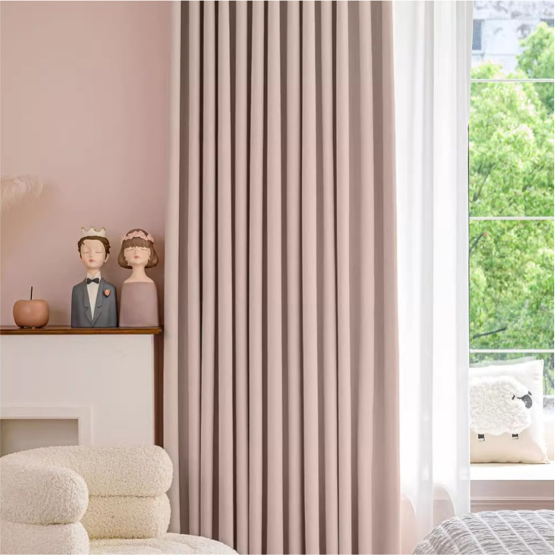 Cortine din Chenille Jacquard, blackout cu umbrire 71-90%, stil modern simplu, pentru living și dormitor