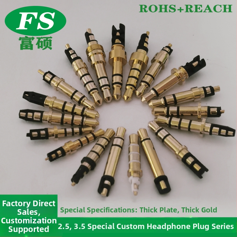 3,5 mm Audio/Vídeo konektor pre koncový Hi-Fi panel (Značka: Fu Shuo; Prevádzková teplota: 20–100°C; SGS certifikácia; Typ konektora: Audio/Vídeo)