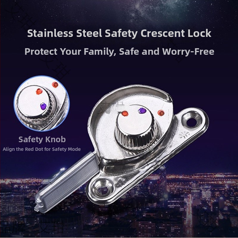 Hliníkový zámok okna s polmesiacovým hákom pre univerzálne posuvné dvere