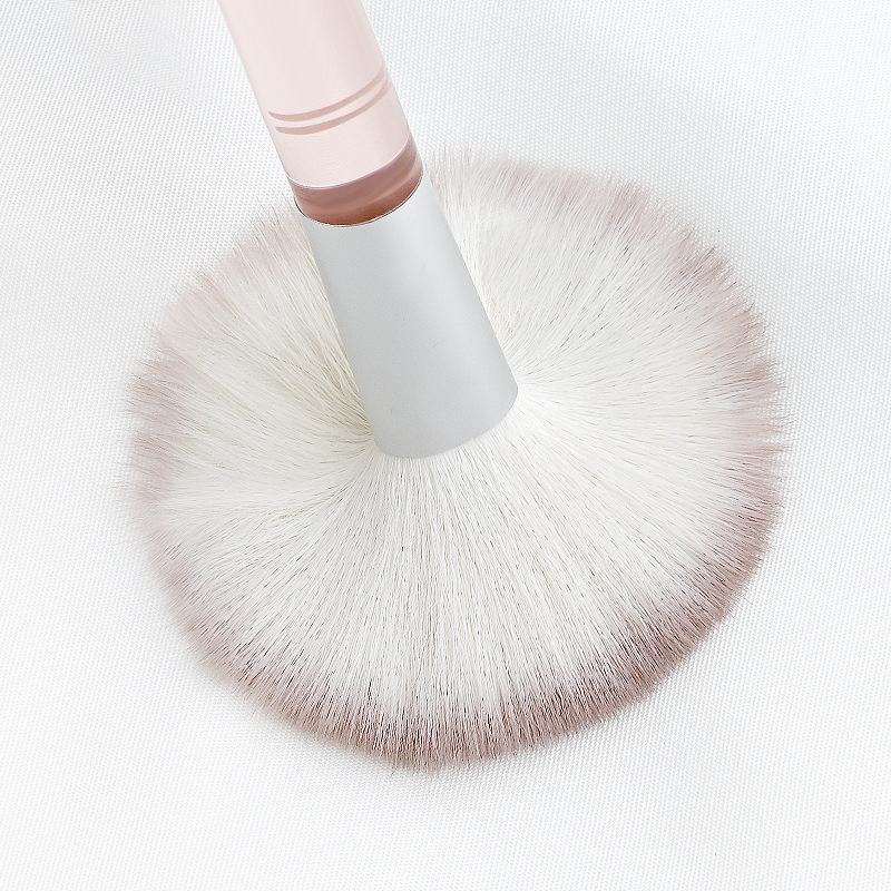 Set de 5 pensule de machiaj cu peri sintetice, mânere acrilice, în cutie — pensule pentru fard de ochi, pudră, blush, contur, umbră nasului și iluminator.
