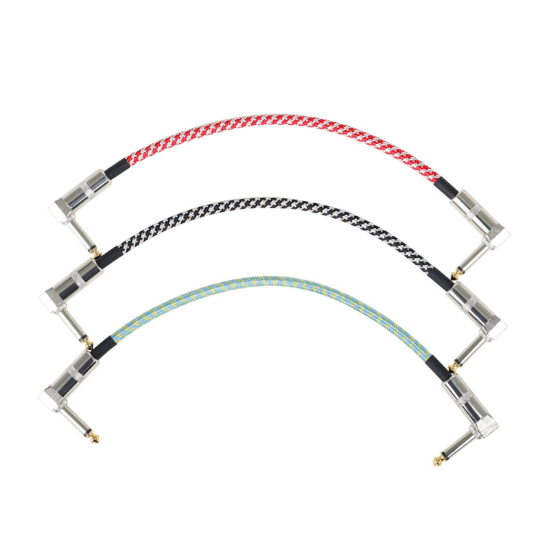 Cablu de instrument împletit de 6,35 mm pentru chitară electrică și bas, cu reducere a zgomotului (Model 040)