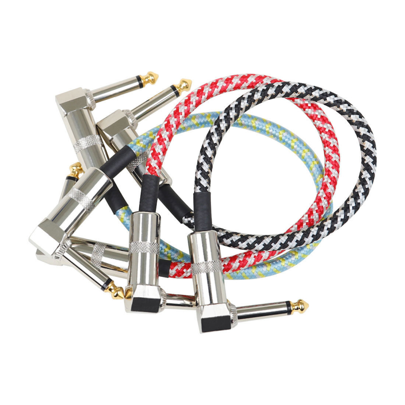 Cablu de instrument împletit de 6,35 mm pentru chitară electrică și bas, cu reducere a zgomotului (Model 040)