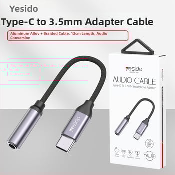 Yesido YAU19 Type-C Ακουστικός προσαρμογέας 3,5 mm για Android