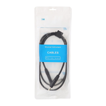 Καλώδιο ηλεκτρικής κιθάρας με γωνιακή σύνδεση 90°, 6,3/6,35/6,5 mm, θωρακισμένο, χαλκός πυρήνας, PVC + αλουμινόφυλλο, μοντέλο 88