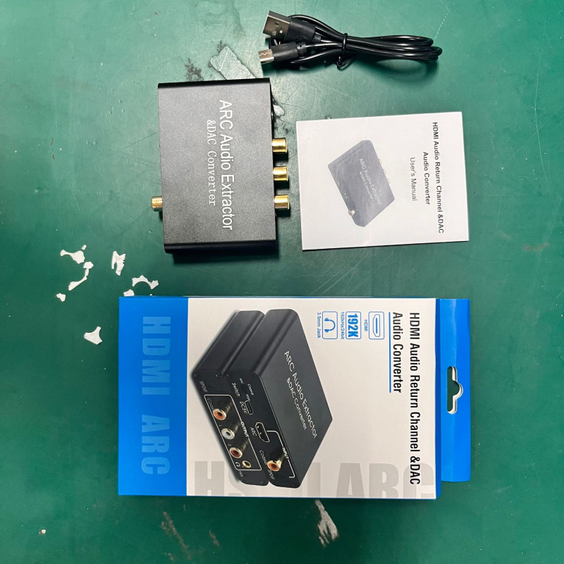 Convertor audio HDMI ARC | Ieșire analogică 5.1 canale | Convertor digital-analog | Carcasă din aliaj de aluminiu | Model 7004ARC