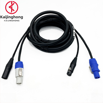 Kábel DMX512 signálu a napájania pre aktívne reproduktory, pripojenie k osvetleniu pódia, elastický PVC plášť, RoHS