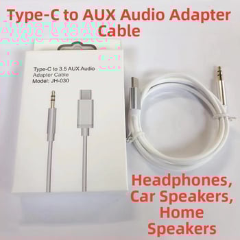 Καλώδιο μετατροπής Type-C σε 3,5 mm ψηφιακού ήχου, πλεκτό, συμβατό με Apple Type-C, μοντέλο 121